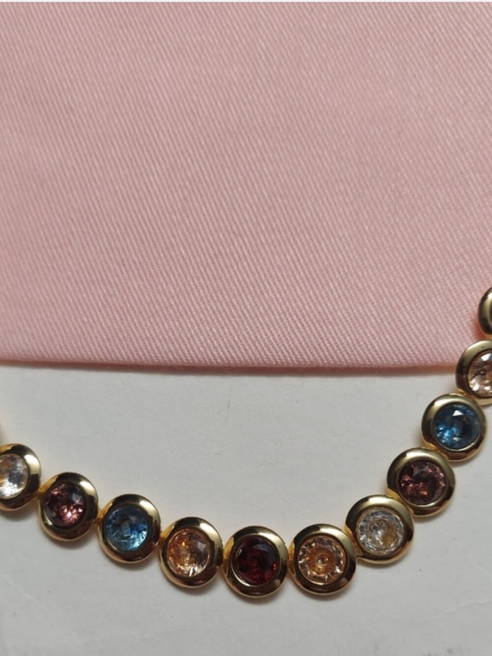 Kate Spade On The Dot Gold Multicolor Crystal Station Necklace Nwt - Picture 8 of 10